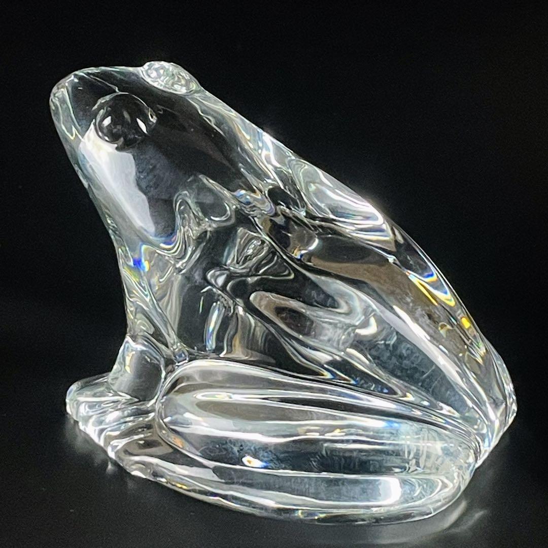 【美品】バカラ Baccarat クリスタル カエル 蛙 ぺーパーウェイト
