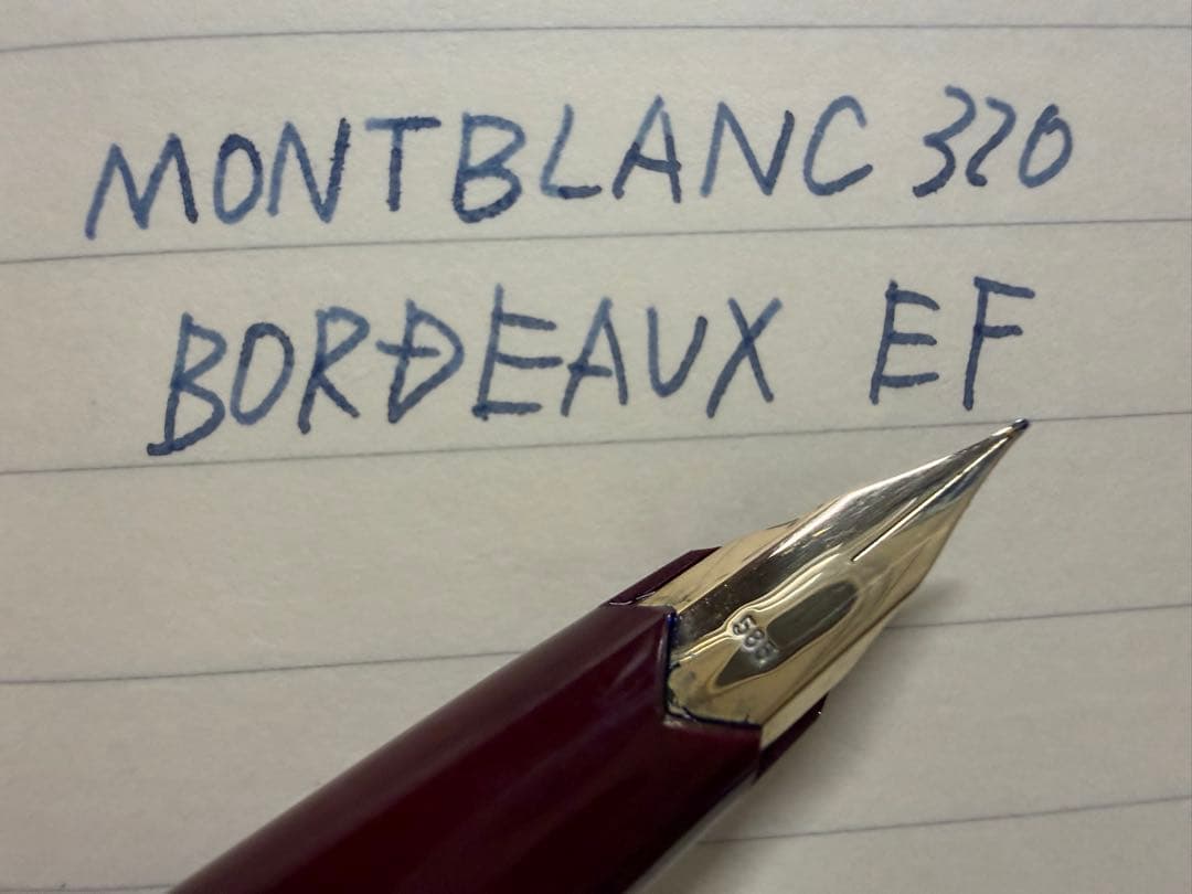 美品 モンブラン 万年筆 No.320 ボルドー EF 極細字