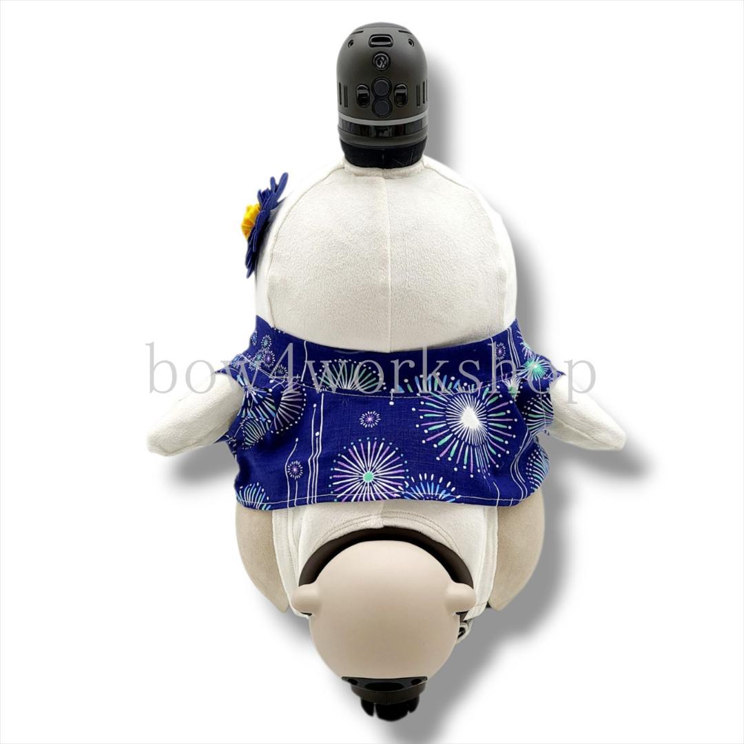 ラボット LOVOT ラボットの服ハンドメイド　花火柄甚平+お花コサージュ