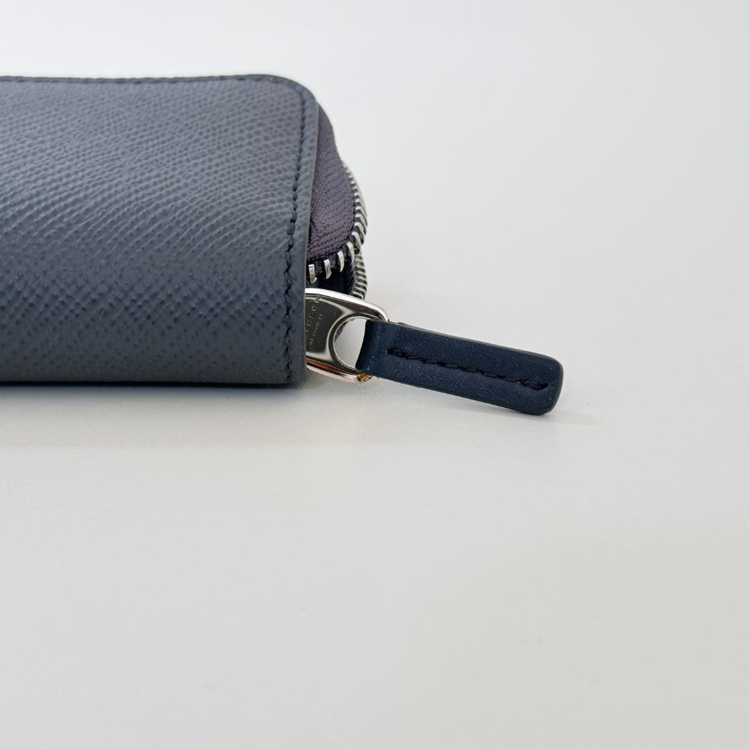 SMYTHSON ダークグレー レザー ペンケース