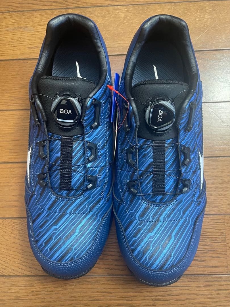 BOAシステム 安全靴 青 ストライプデザイン