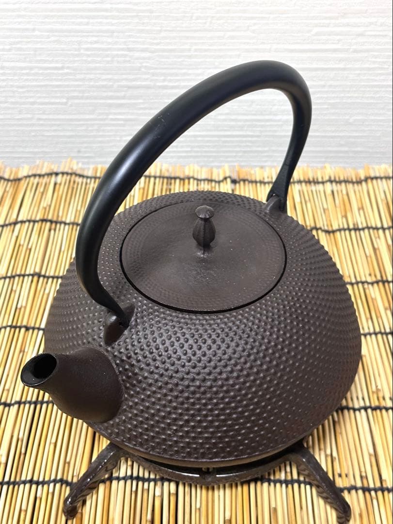 未使用品 南部文秀堂造 １５型 アラレ 南部鉄瓶 南部鉄器