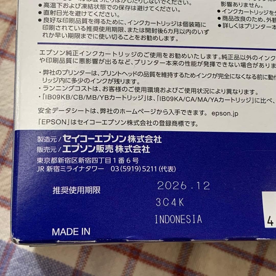 ★純正品 EPSON IB09CL4B インクカートリッジ 4色パック バラ付