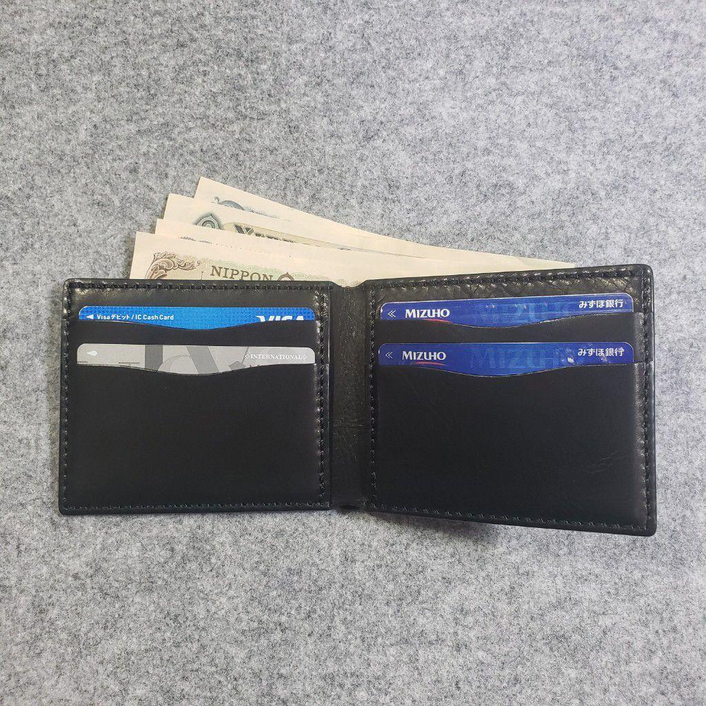 (名入れ可・色変更可)二つ折り財布-札入れ・カードケース
