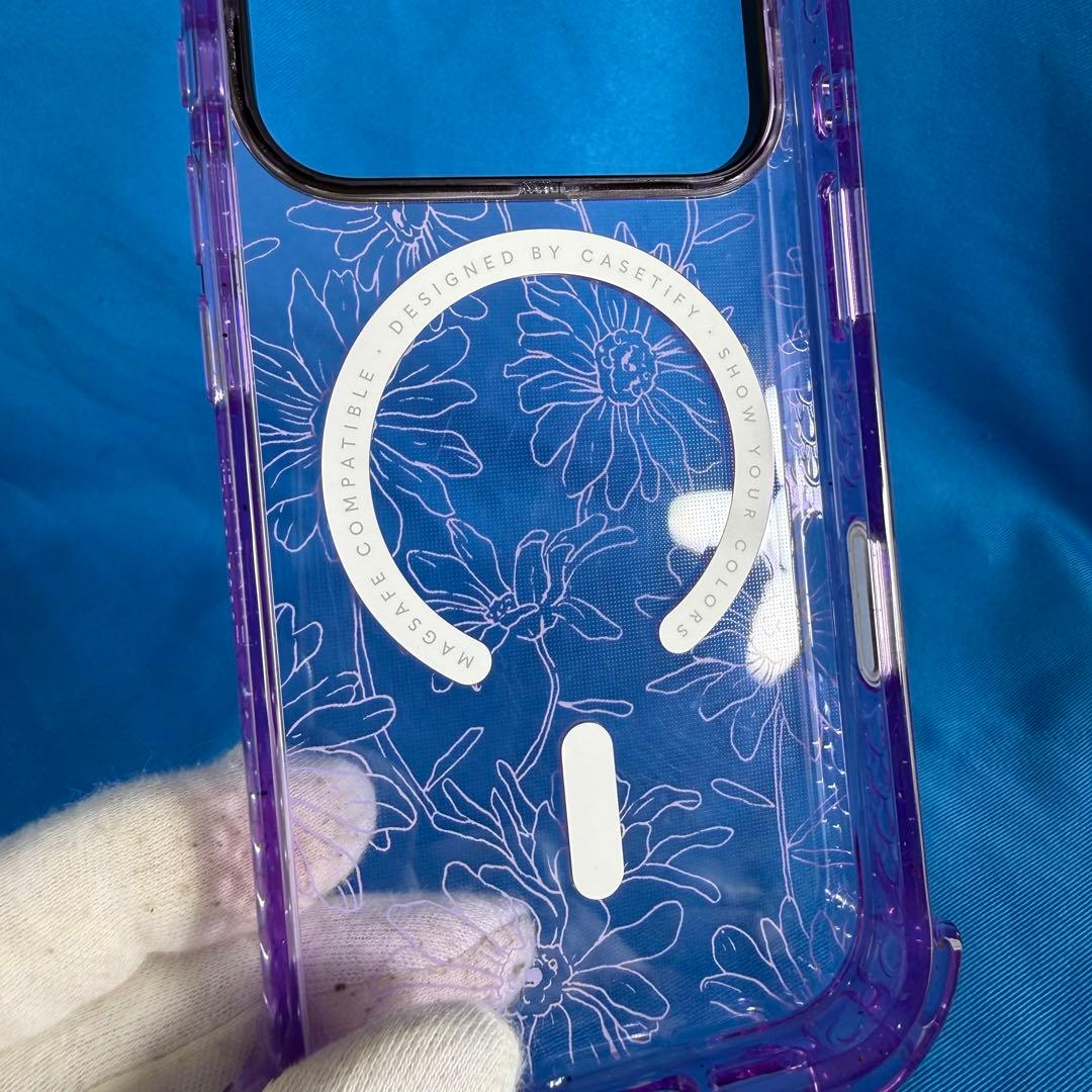 極美品 iPhone 17 Pro MagSafeケース クリア ラベンダー 紫
