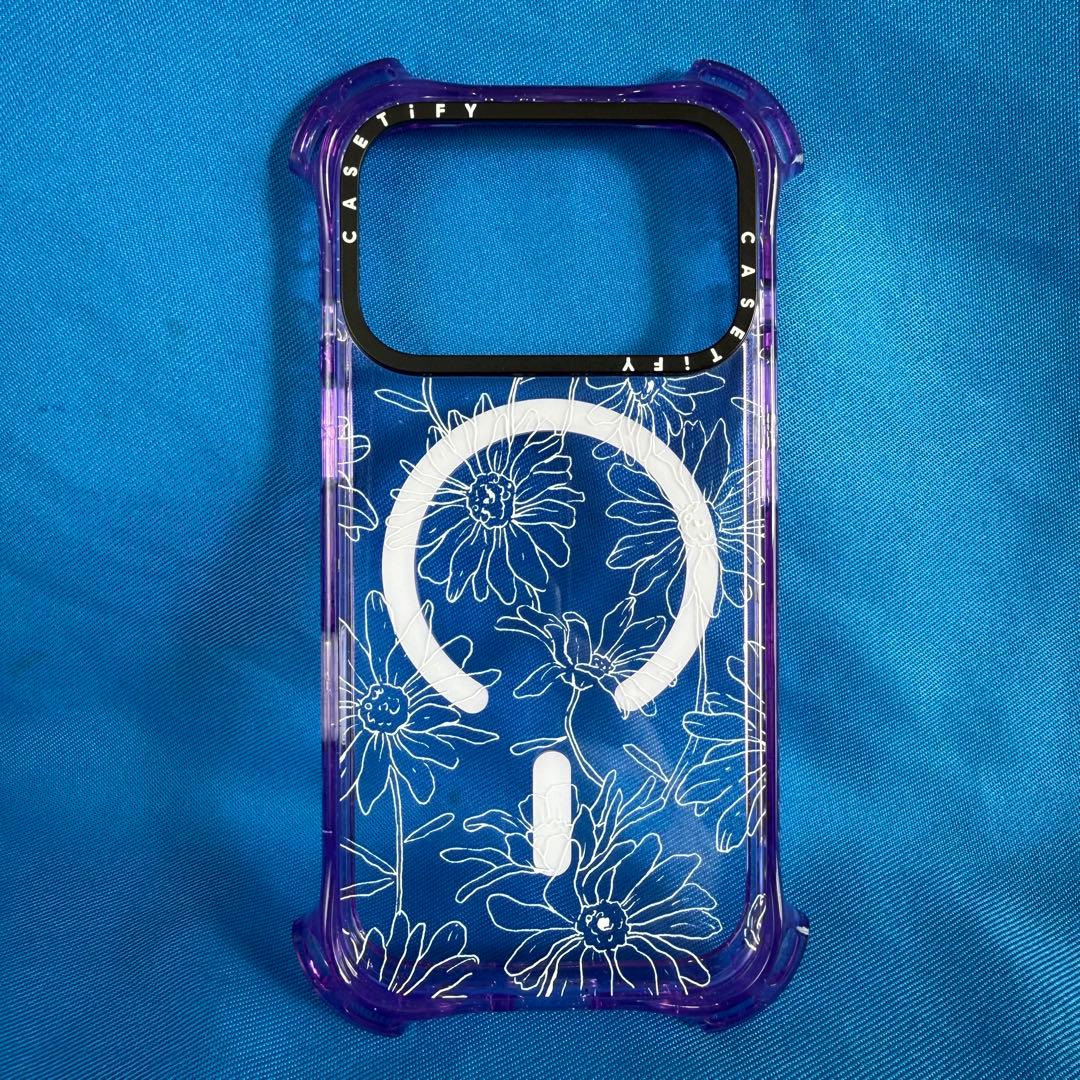 極美品 iPhone 17 Pro MagSafeケース クリア ラベンダー 紫
