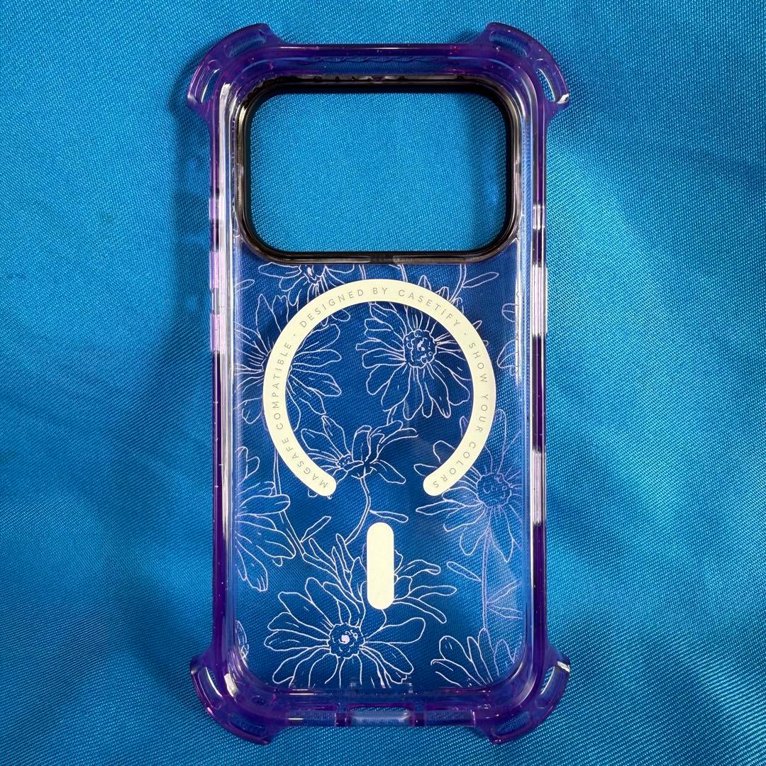 極美品 iPhone 17 Pro MagSafeケース クリア ラベンダー 紫