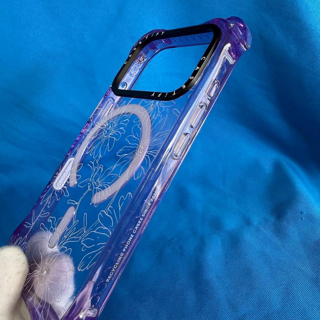 極美品 iPhone 17 Pro MagSafeケース クリア ラベンダー 紫
