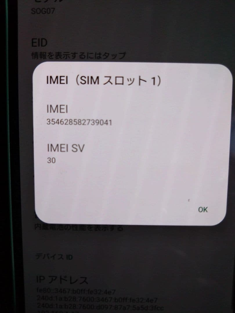 SONY Xperia 10 IV（SOG07）グリーン 本体