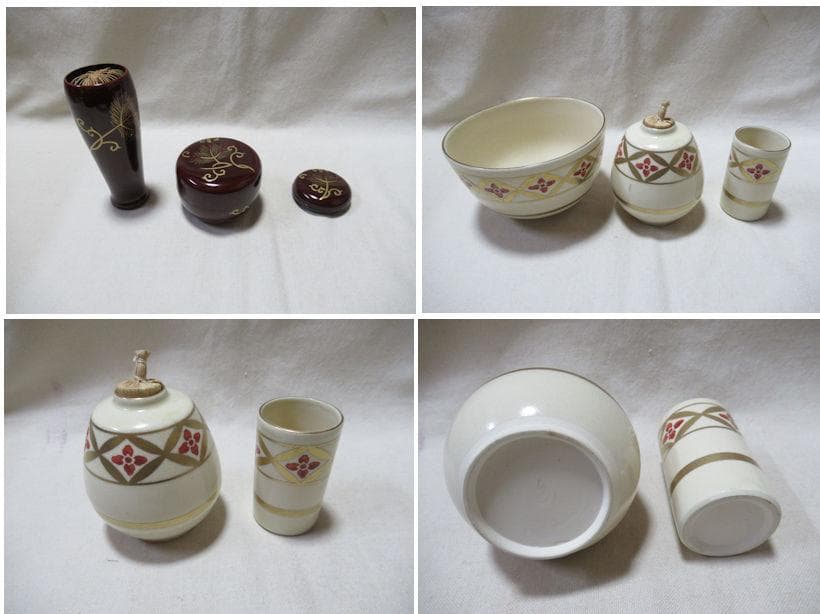 茶道具　木製蒔絵　茶箱　中の道具揃い