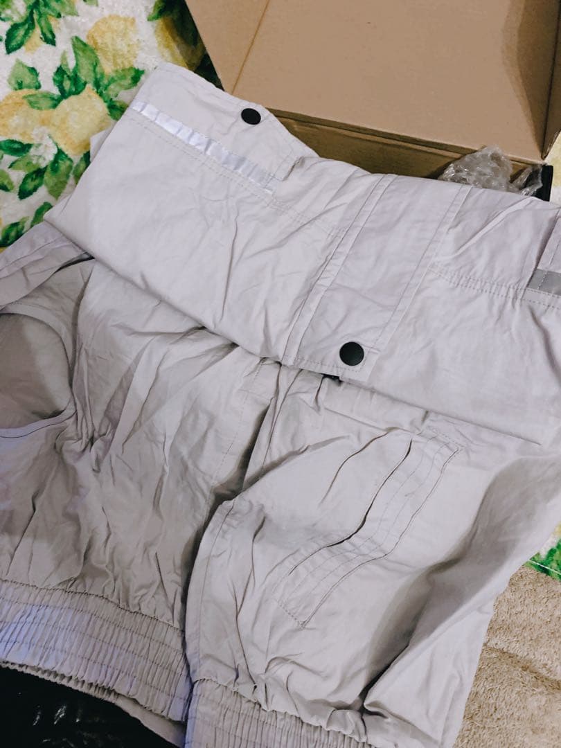 ♦︎空調服半袖モバイルバッテリー付き 作業着 作業服 冷風服 ファン付き(4XL)