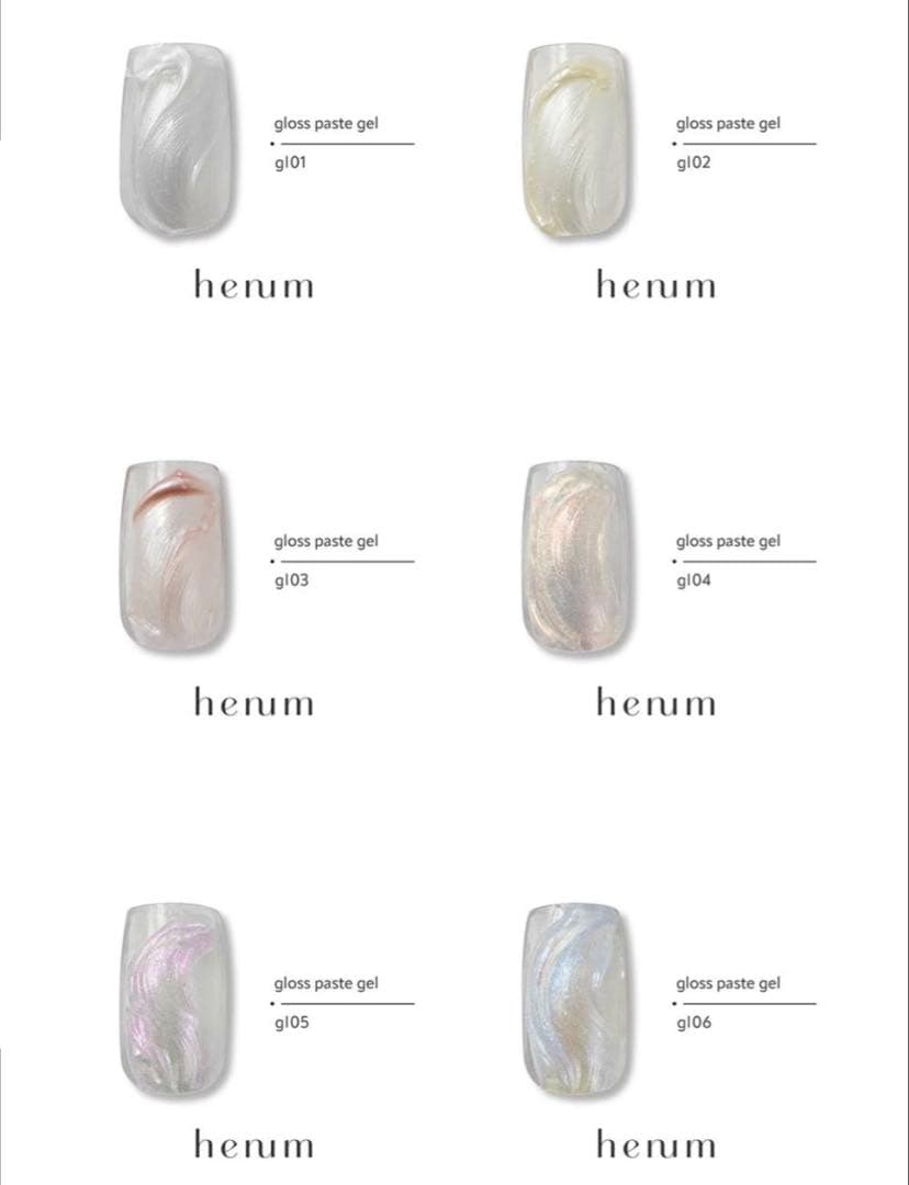 【henum】gloss paste gel 6色セット(特典付き)