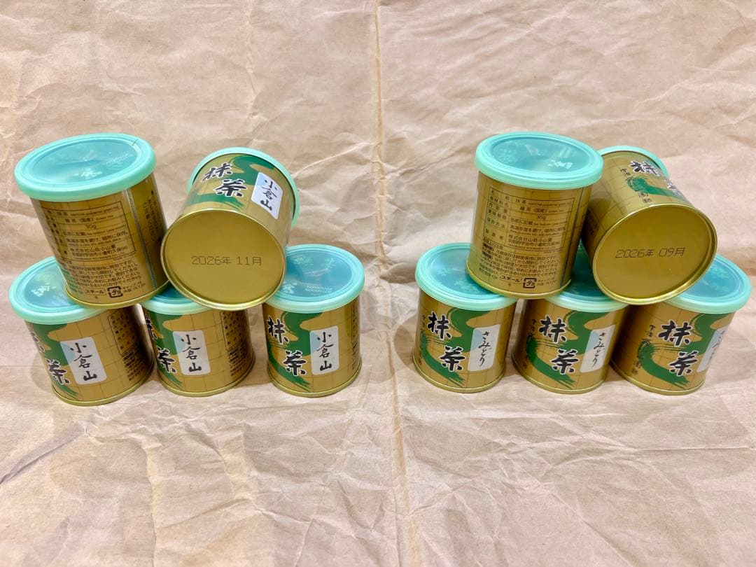 京都宇治抹茶　山政小山園　さみどり×5缶、小倉山×5缶MATCHAPOWDER
