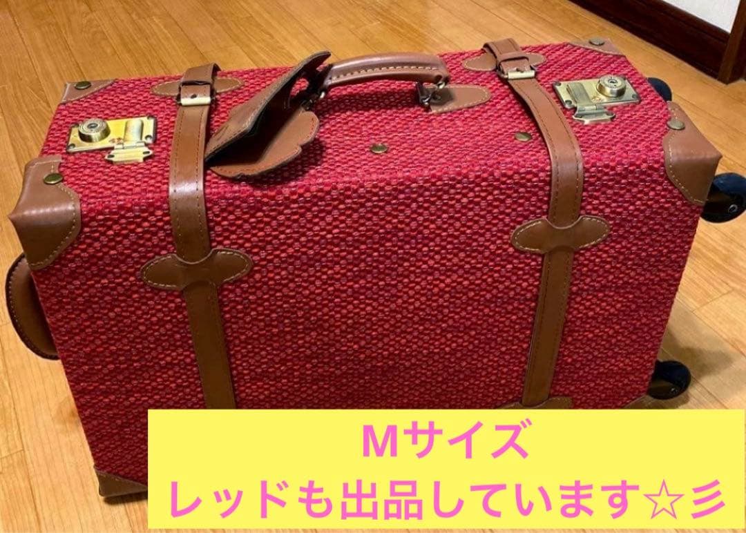 トランク型キャリーバッグ黒白ドットキャリーケース旅行バッグS機内持ち込み水玉模様