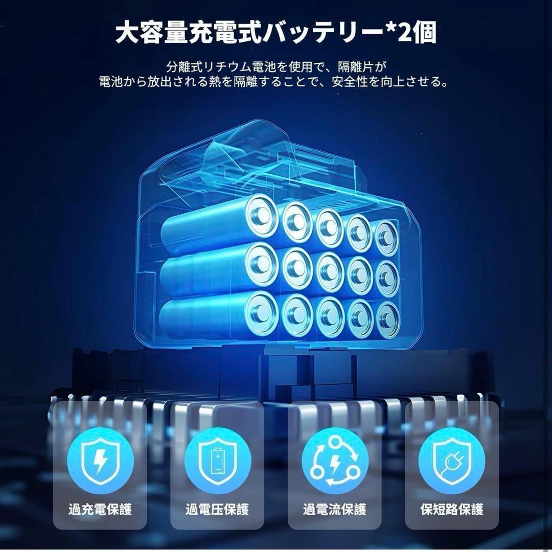 高圧洗浄機 コードレス 20000mAh バッテリー付き 充電式 強力噴射