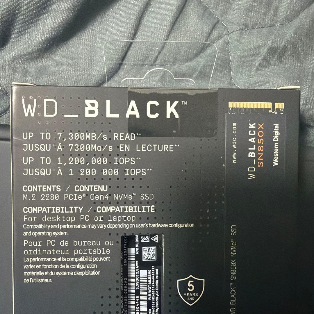内蔵型SSD WD_BLACK SN850X 2TB NVMe SSD