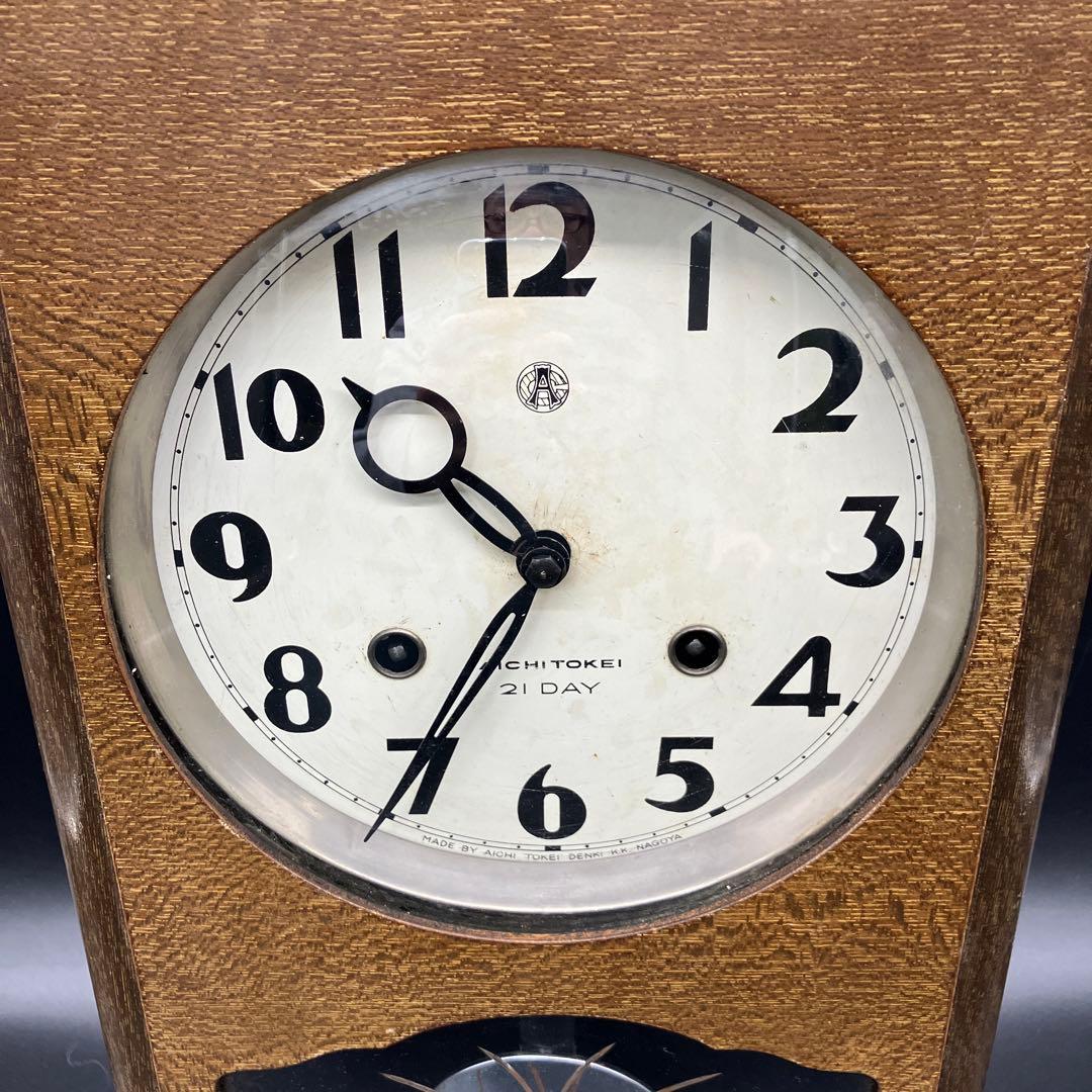AICHI TOKEI 21 DAY アイチ時計　壁掛け時計　時代物　昭和レトロ