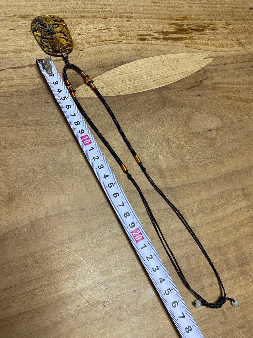 ブルーゴールドタイガーアイ 高浮彫り龍ペンダント ネックレス 高品質 天然石 龍
