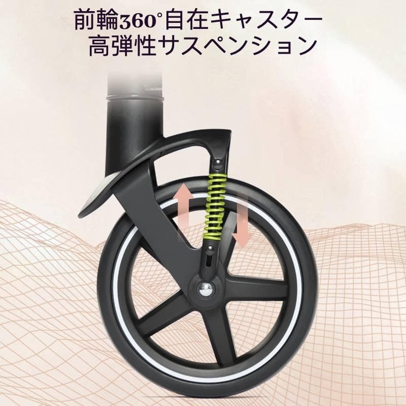 老犬・通院用 超低底盤シングルハンド折りたたみペットカート