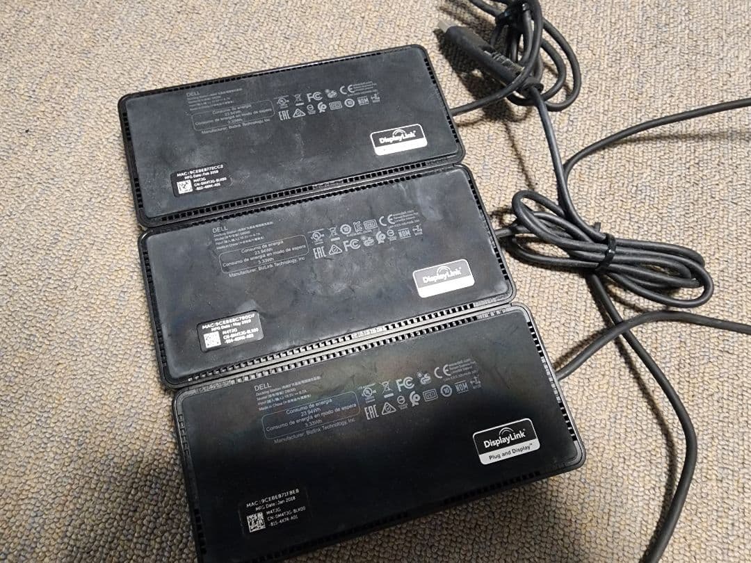 中古動作品DELL ドッキングステーション ジャンクx3台