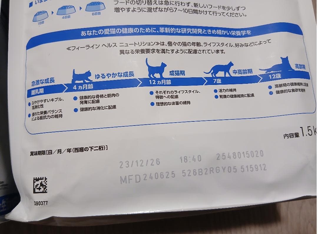 ロイヤルカナン FHN インドア 7+ 　中・高齢猫　 1.5Kg×３