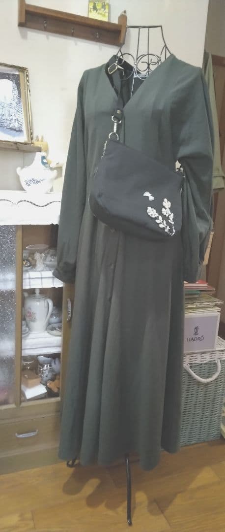 ミナペルホネン 秋風と散歩♪サコッシュ風ポシェット＊wolfの願い＊ハンドメイド