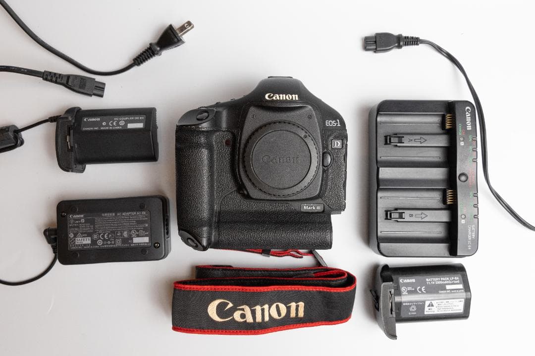 Canon EOS-1D Mark III 、DCカプラー DR-E4、充電器