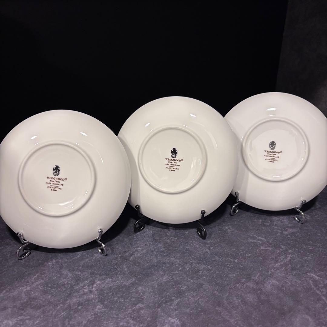 クレメンタイン カップ＆ソーサー 3客 ウェッジウッド黒壺 美品