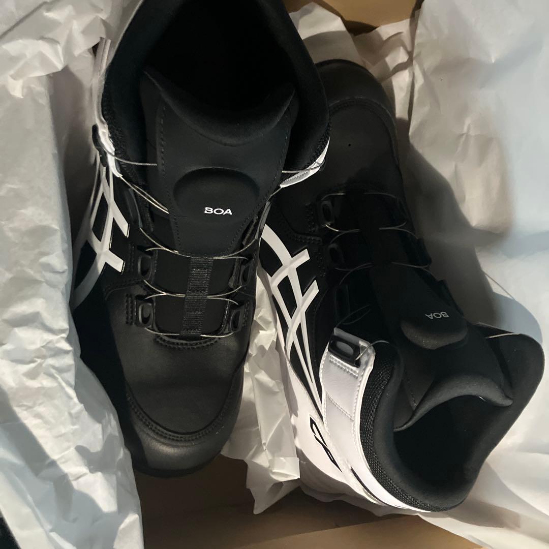 ASICS BOA ハイカット安全靴 ブラック/ホワイト