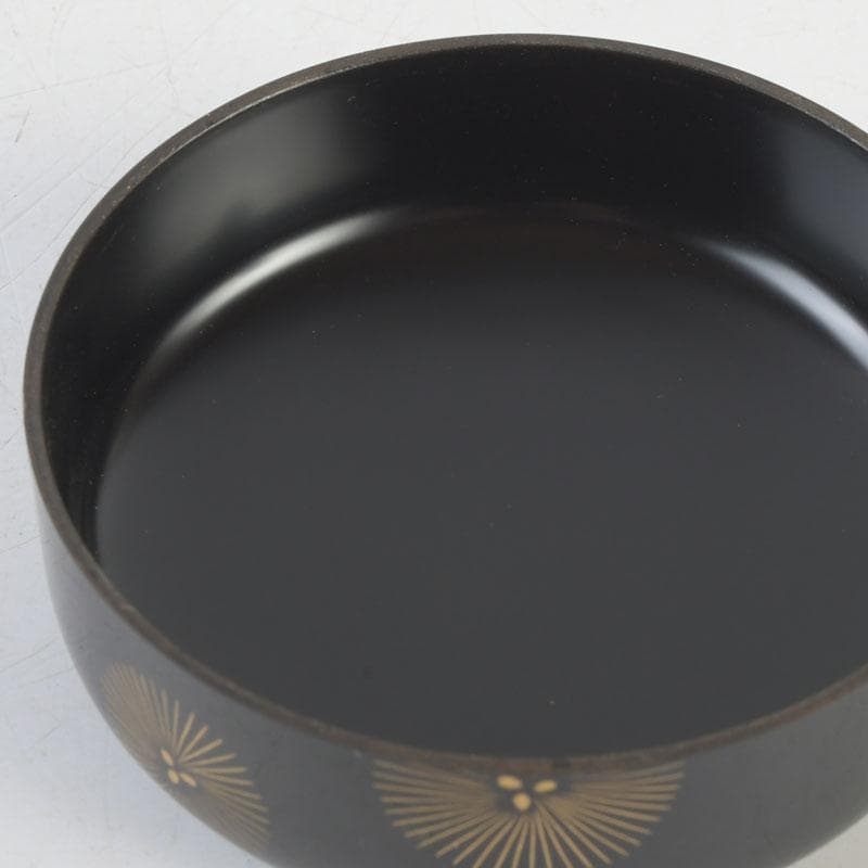 茶道具　漆塗　博堂造　松蒔絵　棗　共箱　V　9934