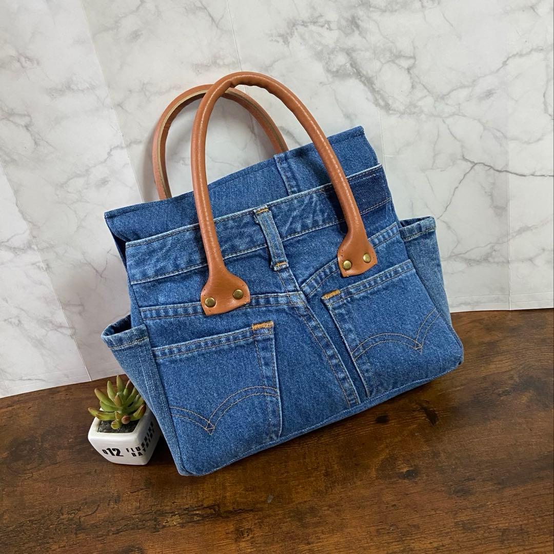 No.16 デニムリメイク【デニムバッグ】トートバッグ ハンドメイド