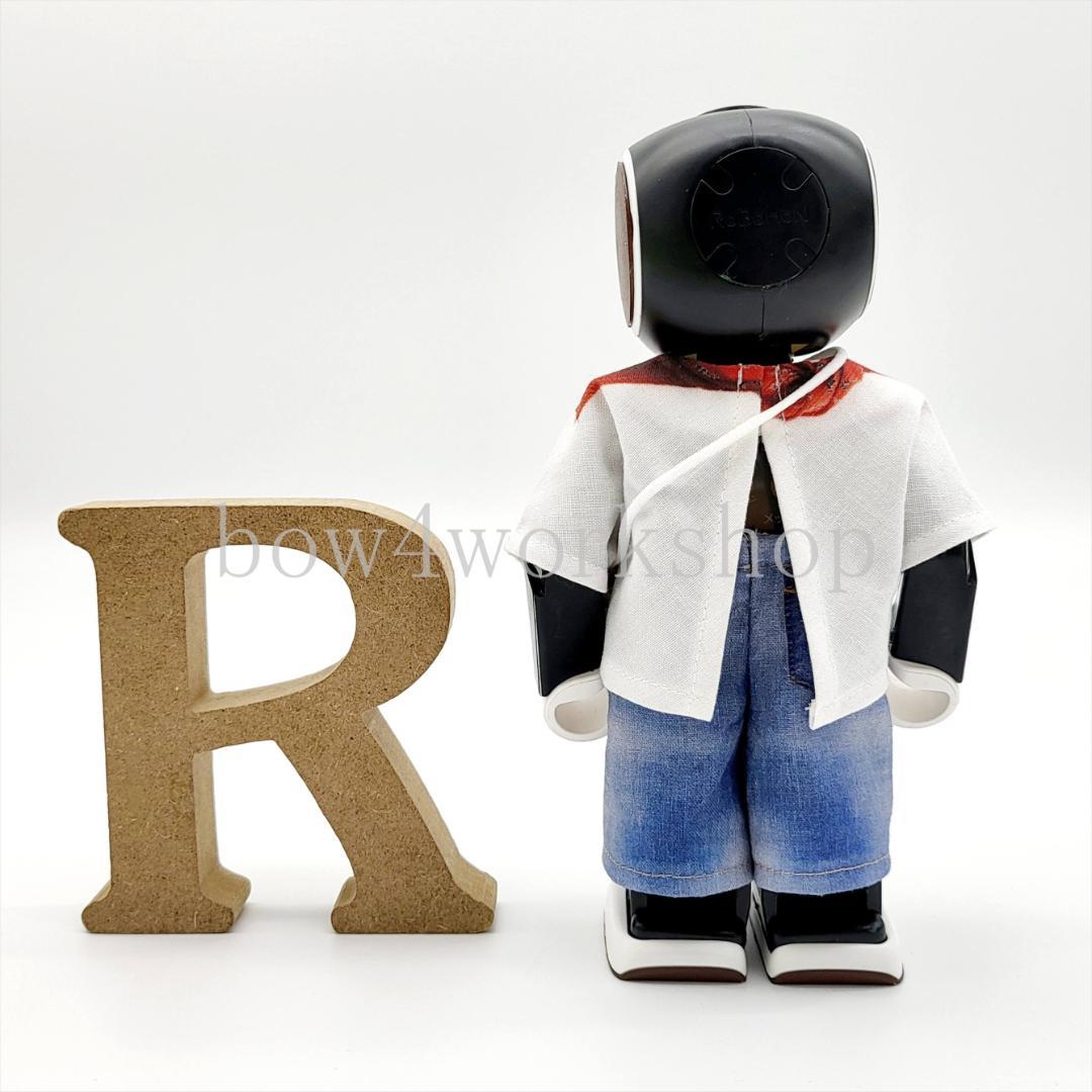 RoBoHoN ロボホンの服ハンドメイド　バンダナ＆デニム風プリント（レッド）