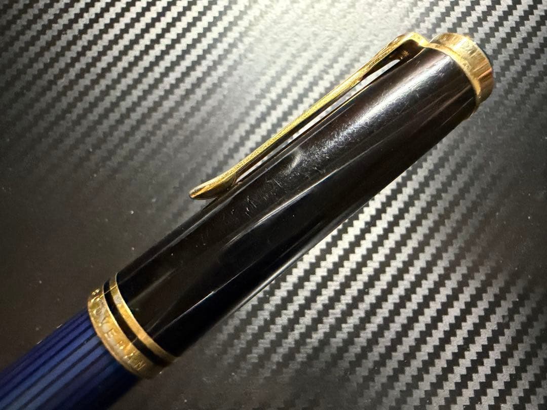 ペリカン スーベレーン M800 青縞 18C M 中字 万年筆
