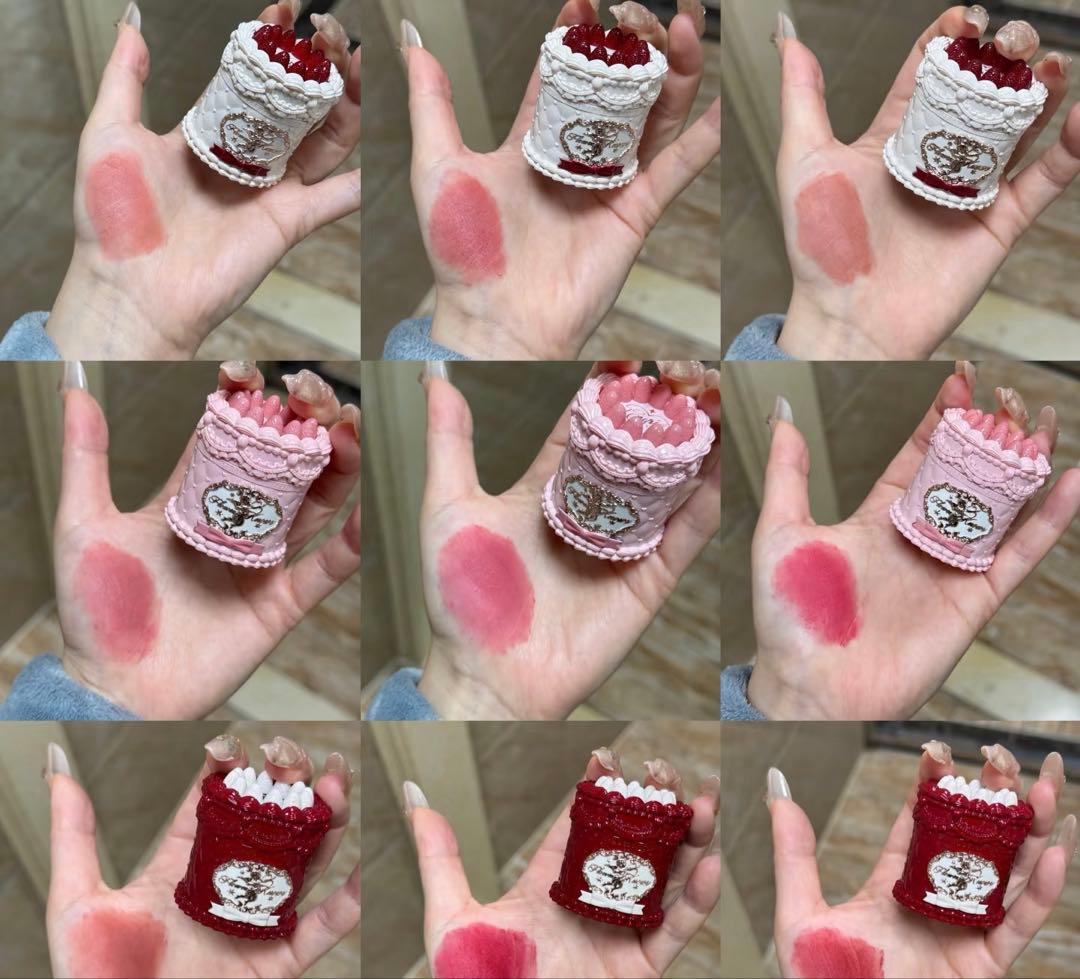 【9色セット】フラワーノーズ　ストロベリーキューピッド　ケーキリップクリーム