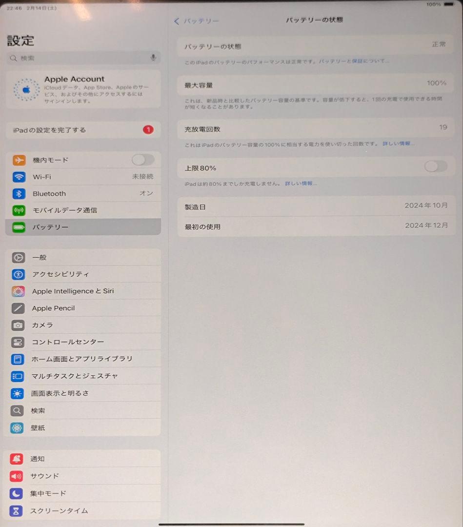 ipad air M2 2024 13インチ 512GB セルラーモデル