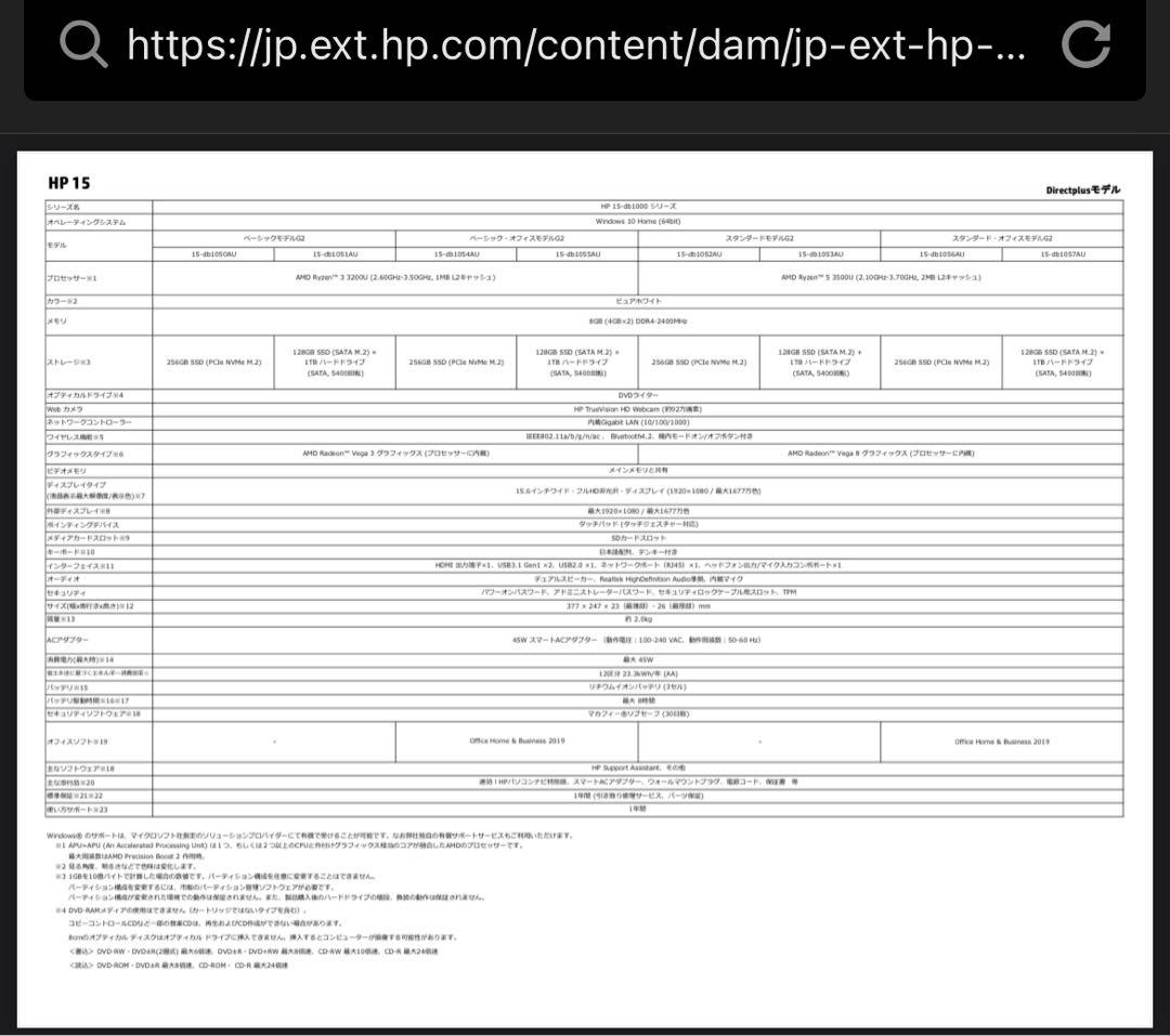hp ノートパソコン　動作問題無し！