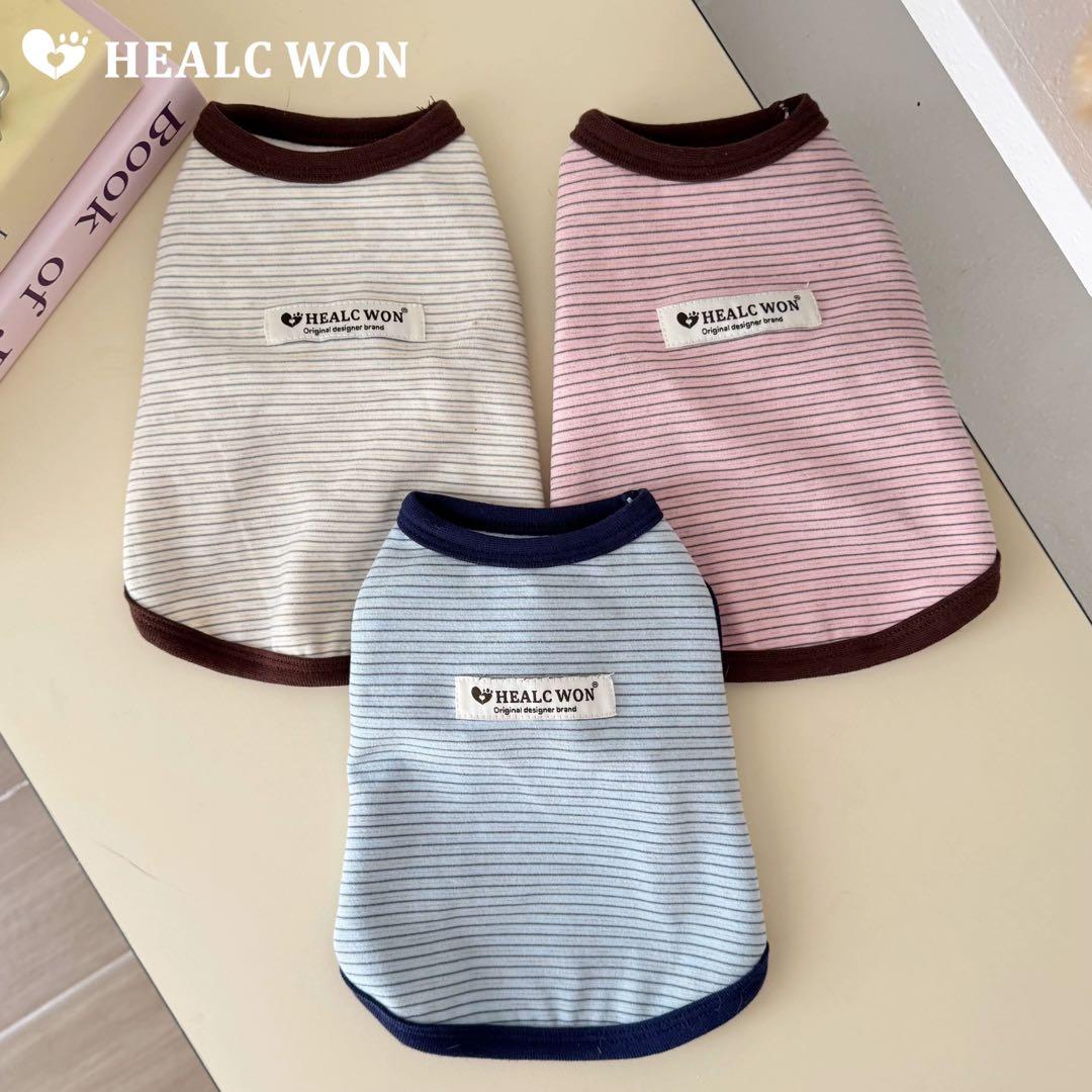 HEALC WON ストライプ犬服3点セット