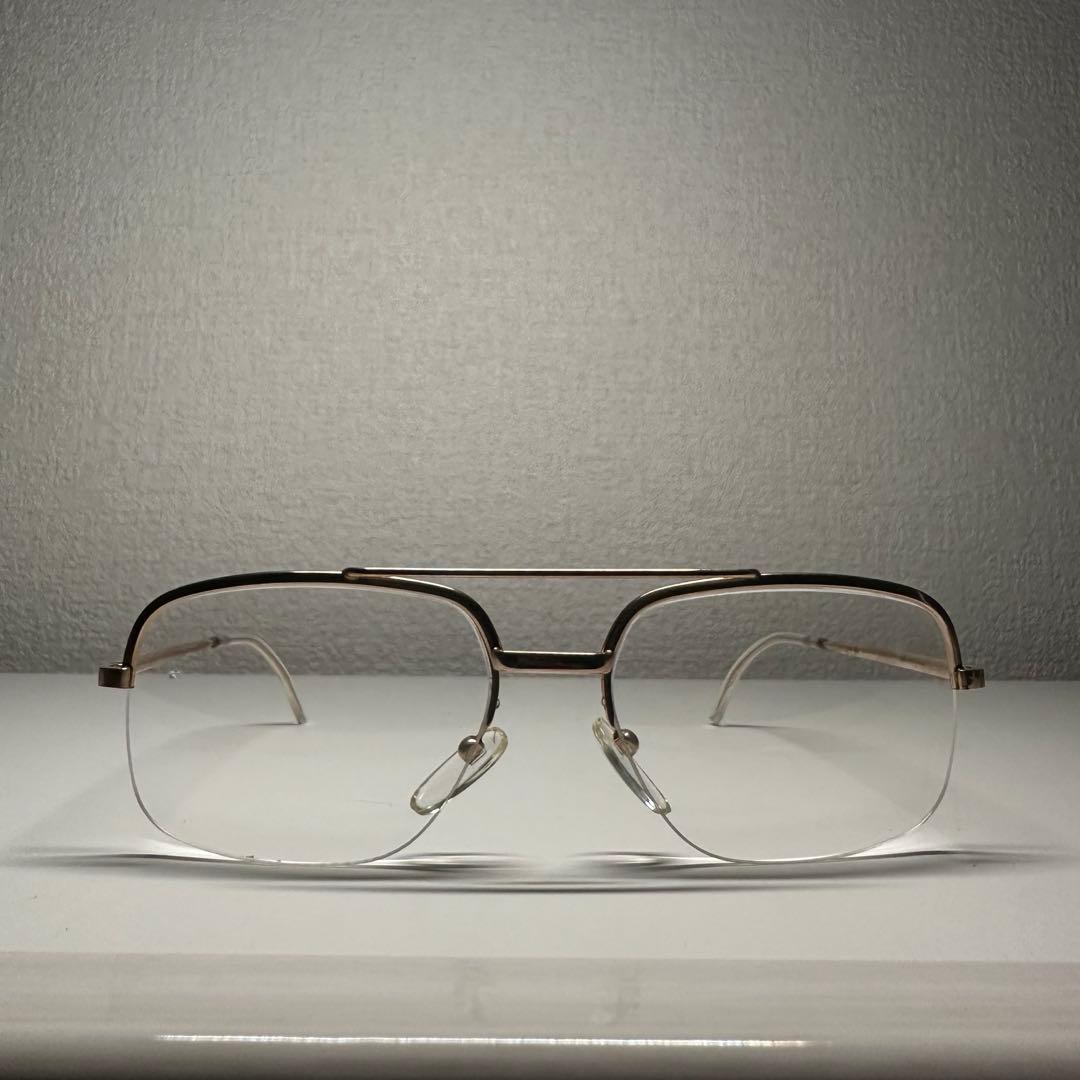 希少フランス製 60〜 70sヴィンテージ エッセル ホヤコラボ メガネ 金張り