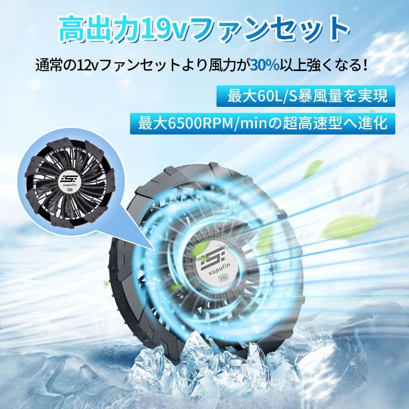 空調ウェア用 19V バッテリー＆ファンセット
