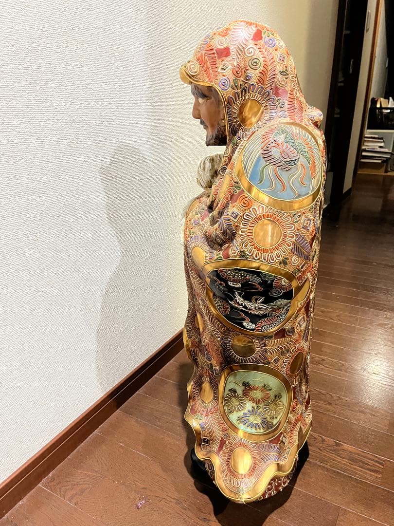 九谷焼　達磨大師像　置物　古美術品　特大　SALE
