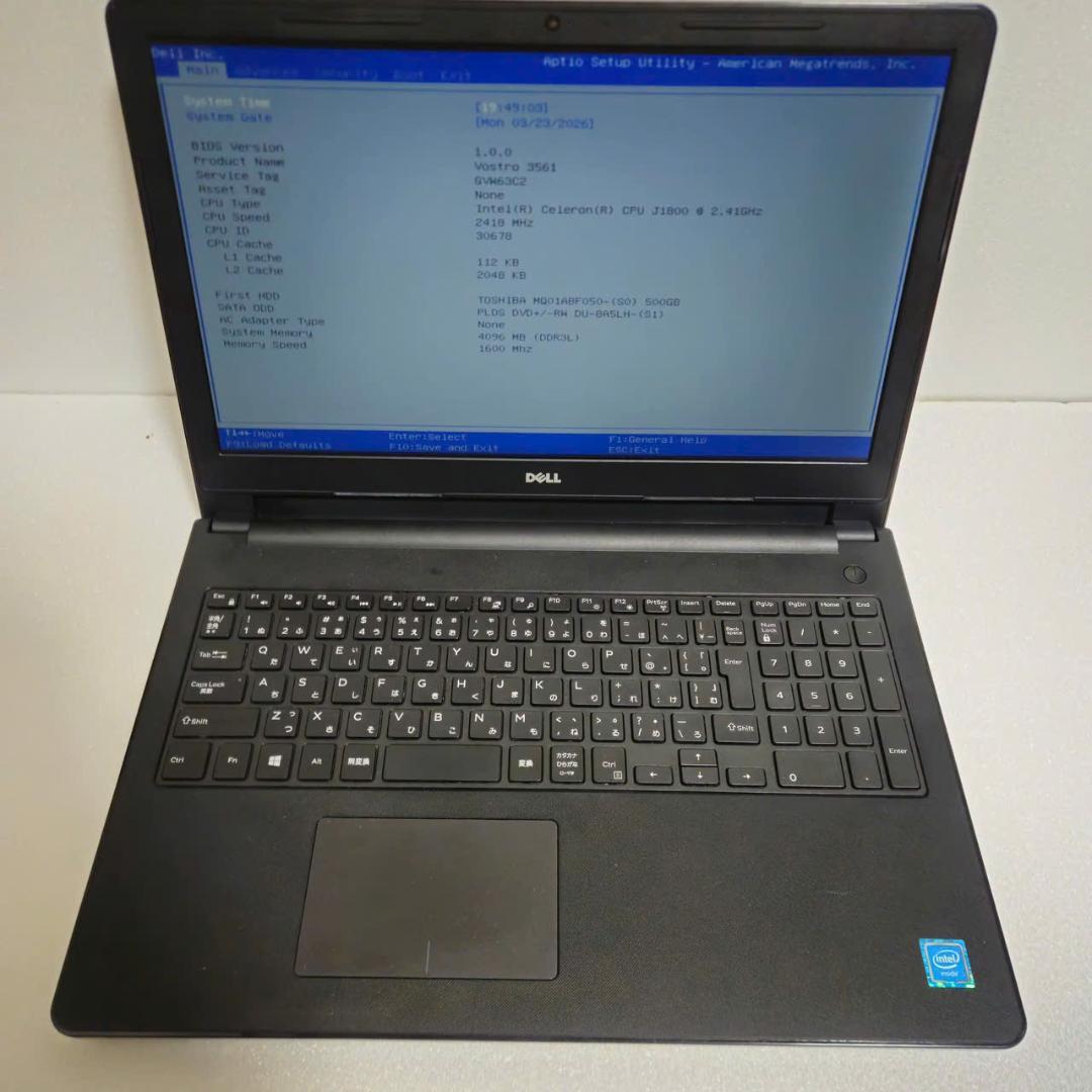 ジャンク美品 DellノートPC 3台 i3第6/7世代 部品取り