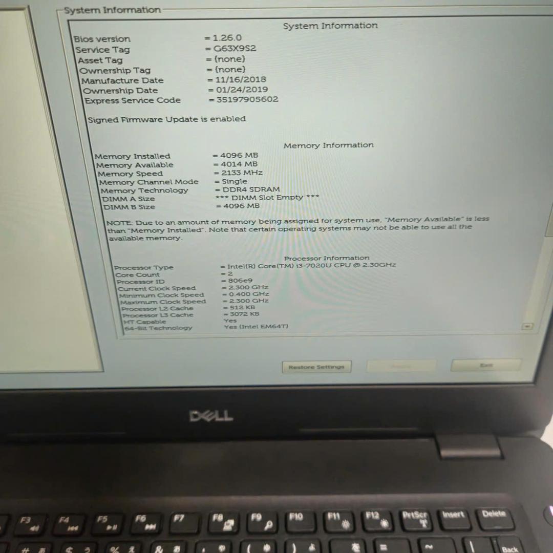 ジャンク美品 DellノートPC 3台 i3第6/7世代 部品取り