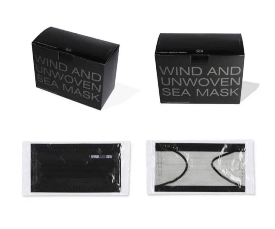 WIND AND SEA マスク BLACK 1箱50枚入り 未開封品