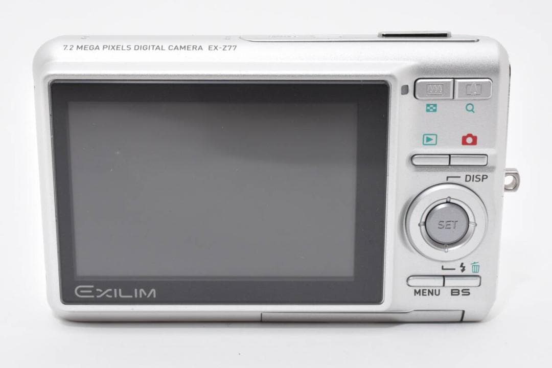 美品 カシオ CASIO EXILIM EX-Z77 シルバー ＃A276