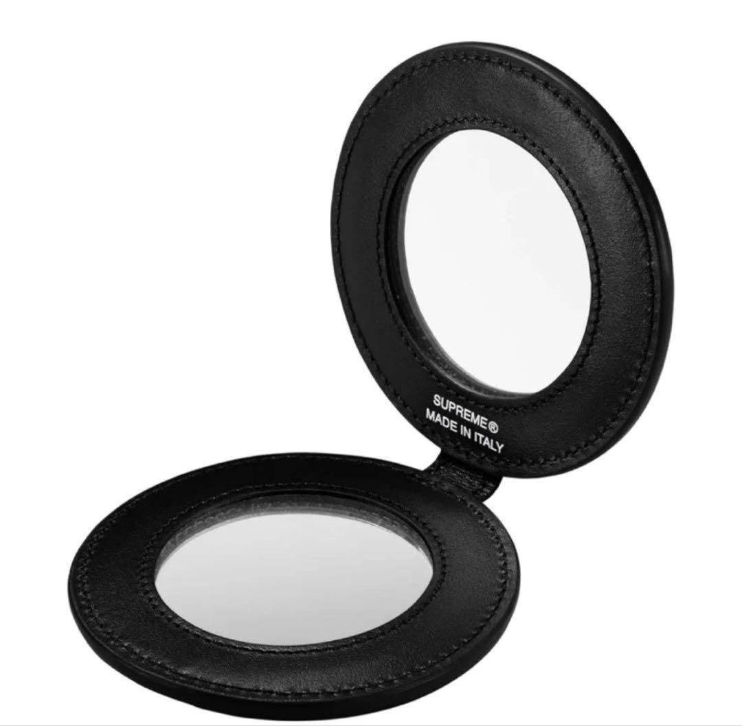 未使用Supreme Leather Pocket Mirror Black