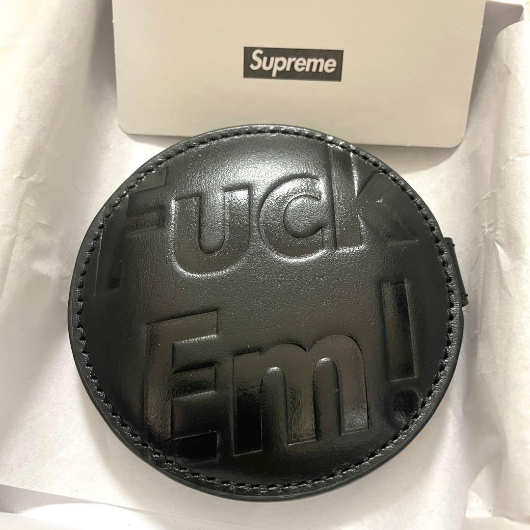 未使用Supreme Leather Pocket Mirror Black
