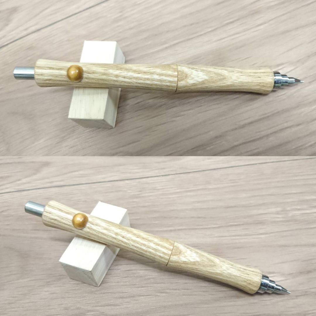 木軸シャープペンシル　PG-オーク  T-１Ｃ（ホワイトオーク■製図用先端改短切