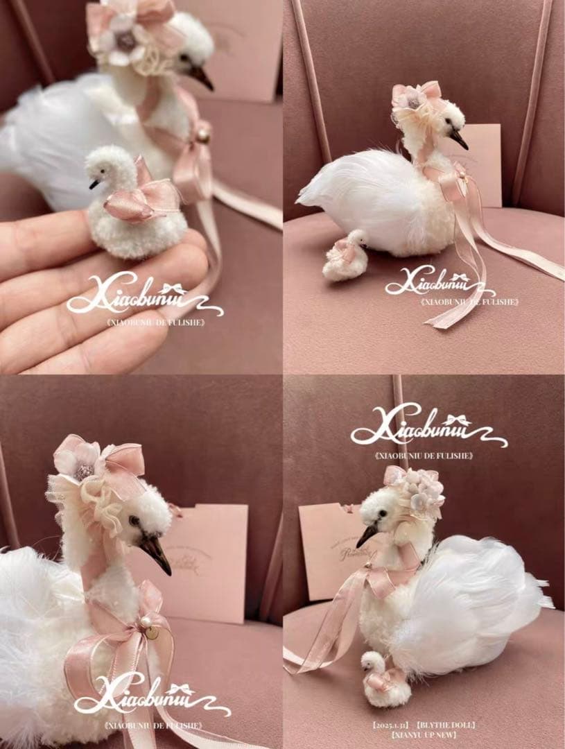 スワン 白鳥 SP 海外作家様 ハンドメイド 部屋飾り アーティストベア