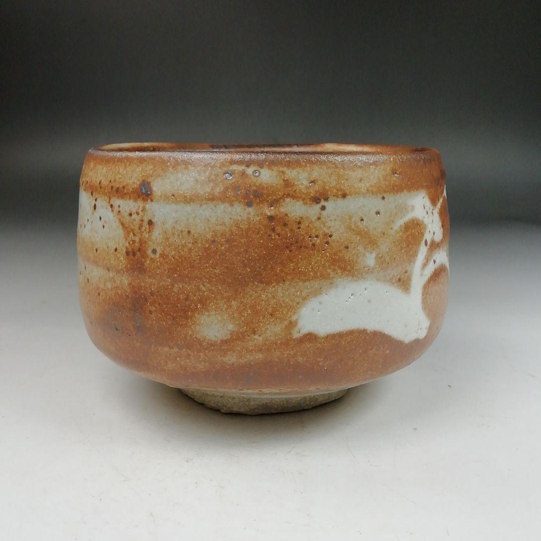Ｗ３３７　茶碗　『志野手　茶碗』『平安　加藤栄山 作』　共箱　抹茶碗　茶道具