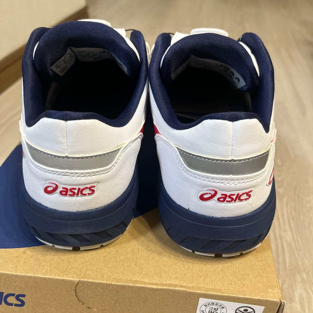 ASICS 安全靴 BOAシステム ホワイト/レッド　25cm